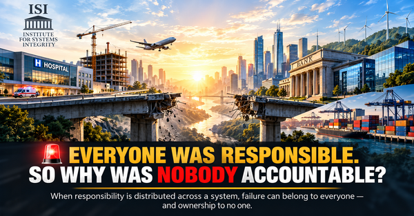 🚨 EVERYONE WAS RESPONSIBLE. SO WHY WAS NOBODY ACCOUNTABLE? When responsibility is distributed across a system, failure can belong to everyone — and ownership to no one.