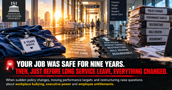 🚨 YOUR JOB WAS SAFE FOR NINE YEARS. THEN, JUST BEFORE LONG SERVICE LEAVE, EVERYTHING CHANGED.