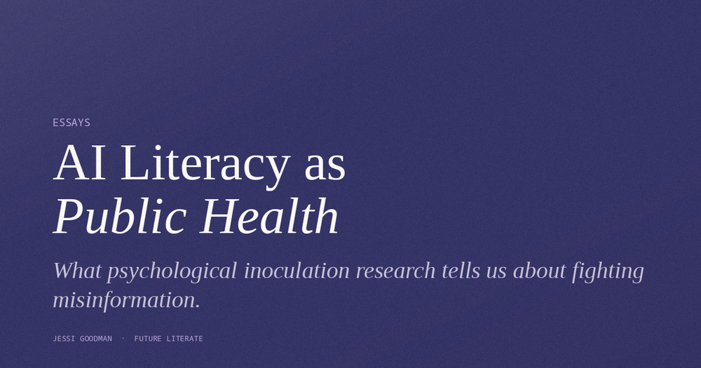 AI Literacy as a Public Health Imperative