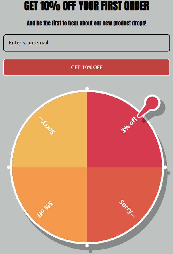 Omnisend Wheel of Fortune gamified signup form builder