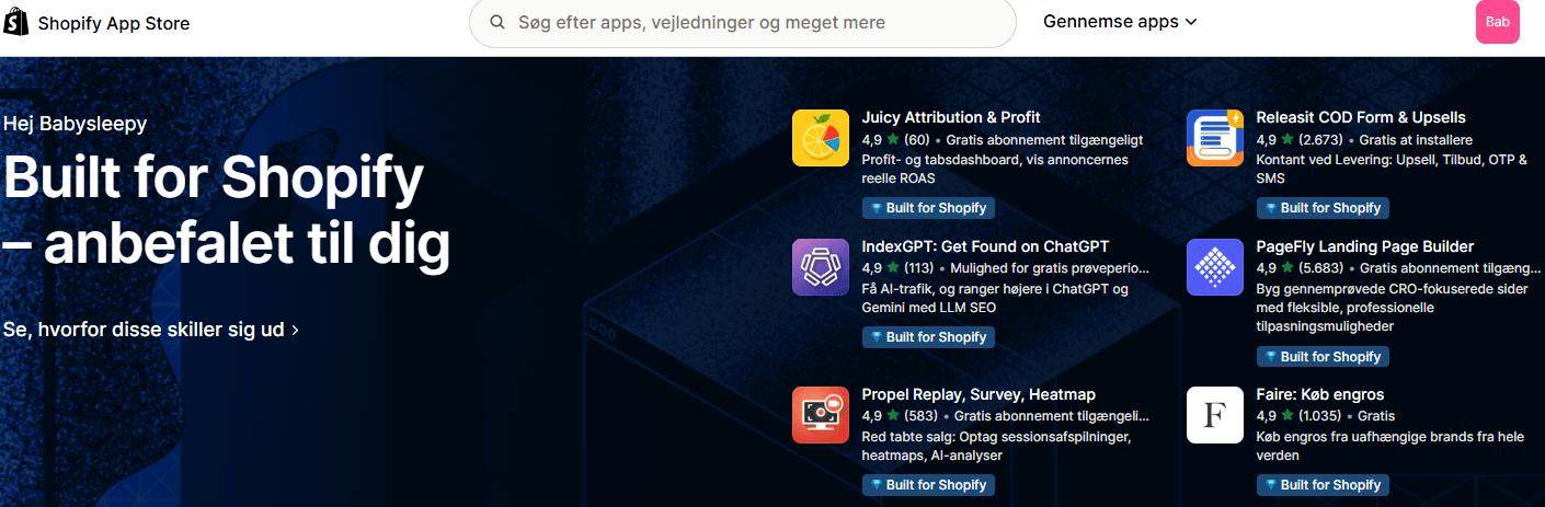 Shopify App Store — thousands of apps built specifically for Shopify merchants