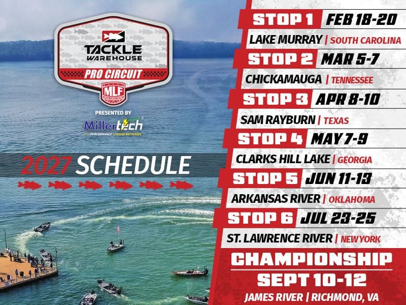 MLF Announces Arkansas River in Muskogee as Stop 5  on 2027 Tackle Warehouse Pro Circuit