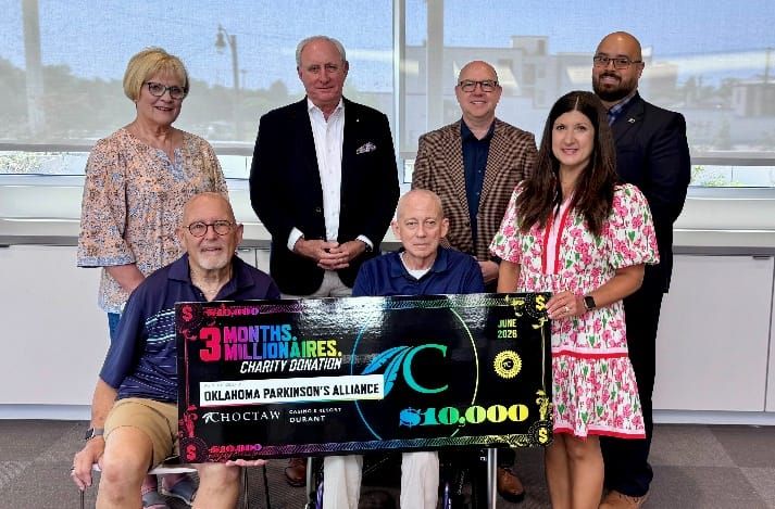Choctaw Casino & Resort – Durant donates $10,000 to Oklahoma Parkinson’s Alliance as part of “3 Months. 3 Millionaires.” promotion