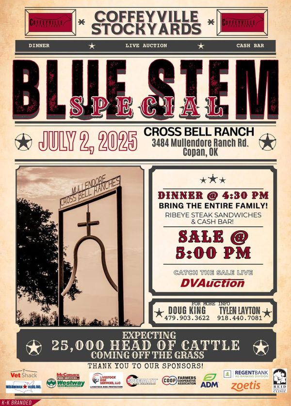 Osage Nation Ranch auctioning off more than 500 head of cattle at the July 2 Bluestem Special