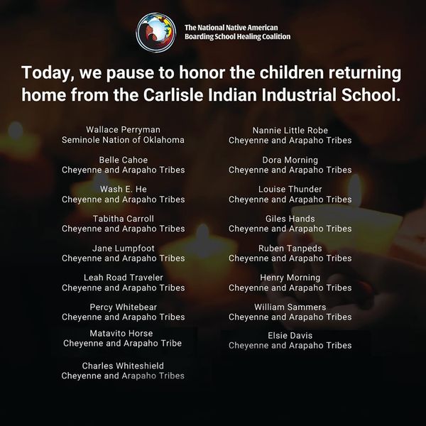 Cheyenne and Arapaho Tribes Journey to Bring 16 Children Home from Carlisle Indian Industrial School