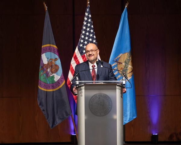 Chickasaw Nation Lt. Governor Chris Anoatubby sworn in as Governor, succeeding Governor Bill Anoatubby