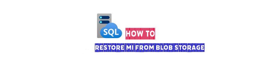 Restore managed instance database from blob storage