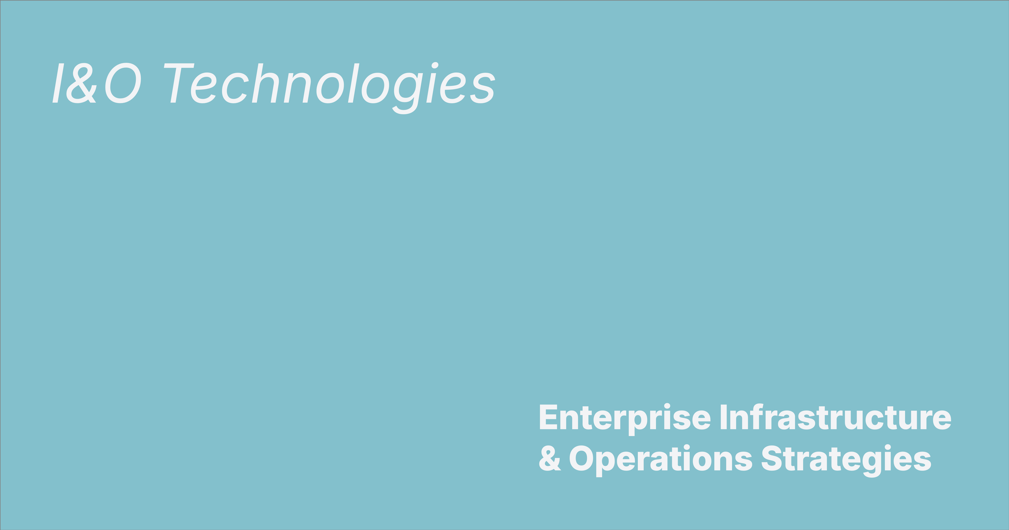 I&O Technology