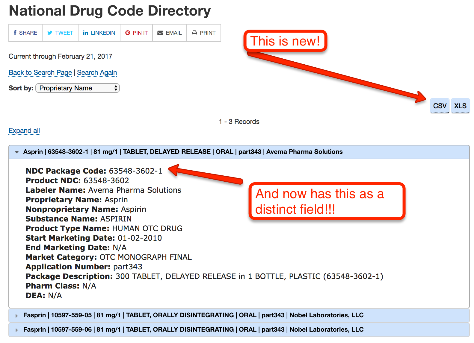 NDC search and data download improvements