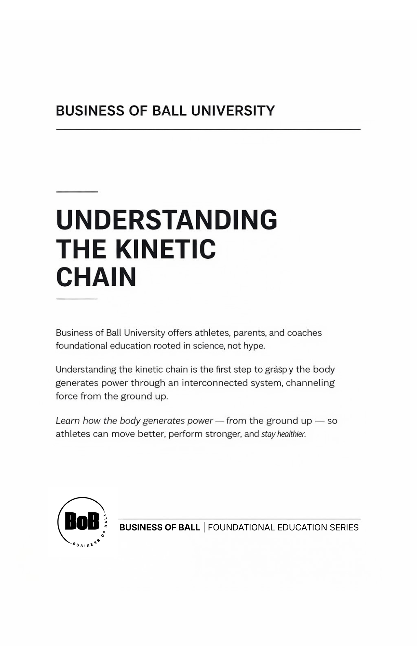 Understanding the Kinetic Chain PDF cover