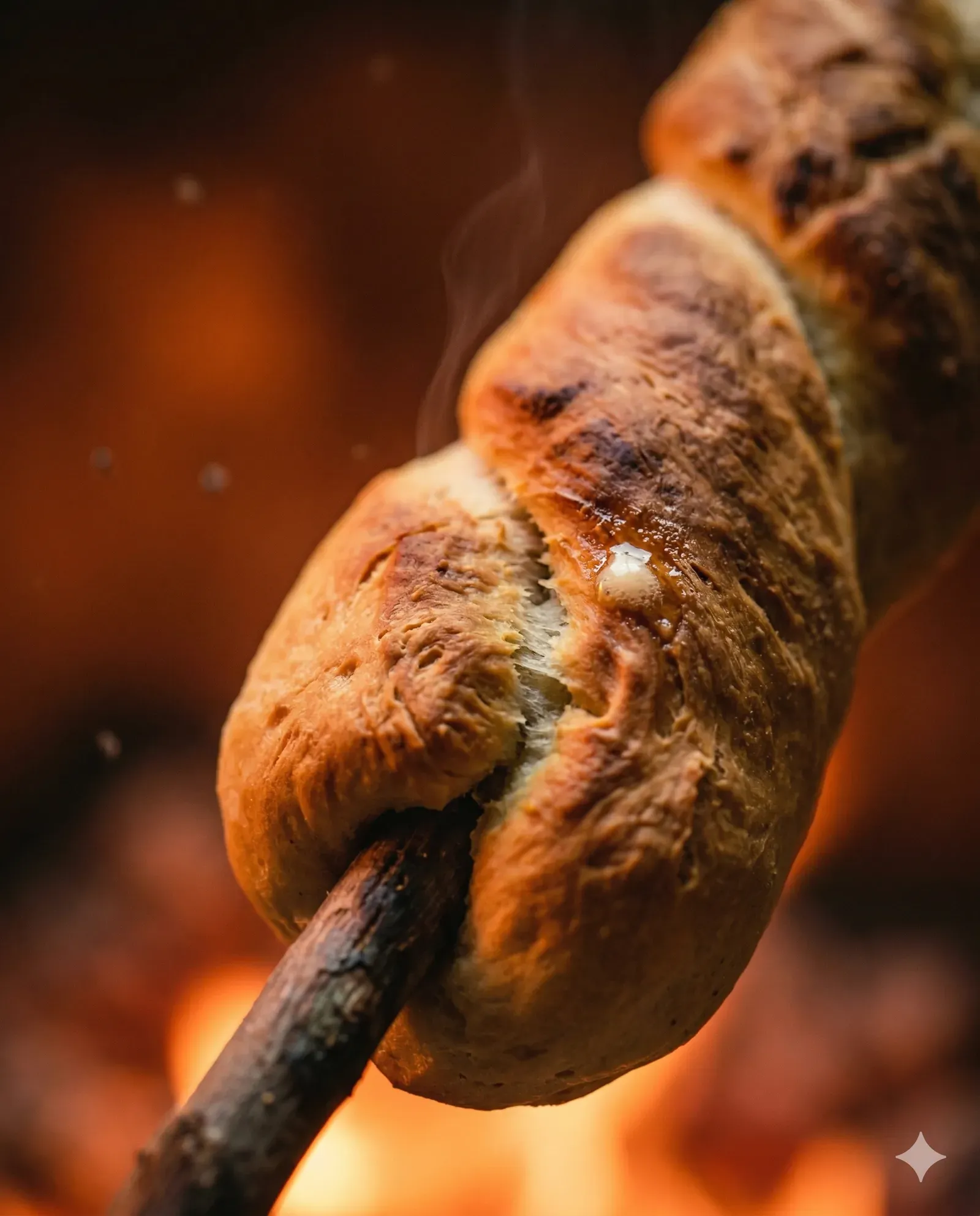 Der Stockbrot-Abend — Feuer, Teig und Geschichten — Detail — mitte