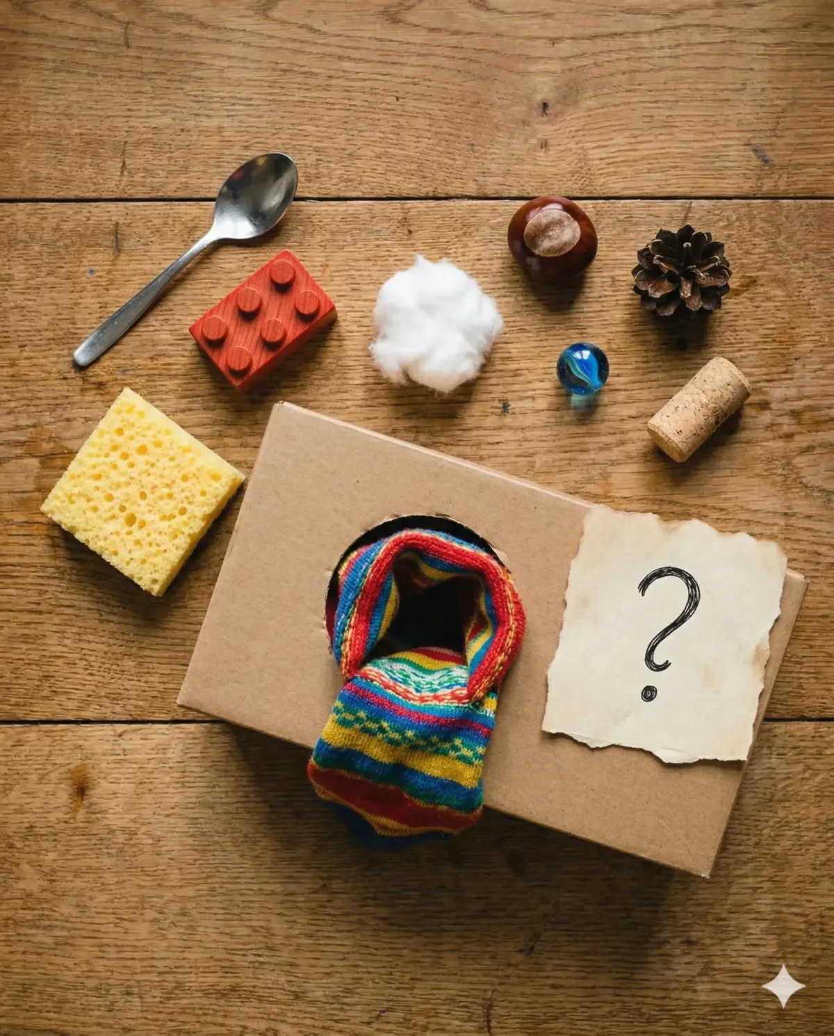 Die Fühlbox — Raten mit geschlossenen Augen