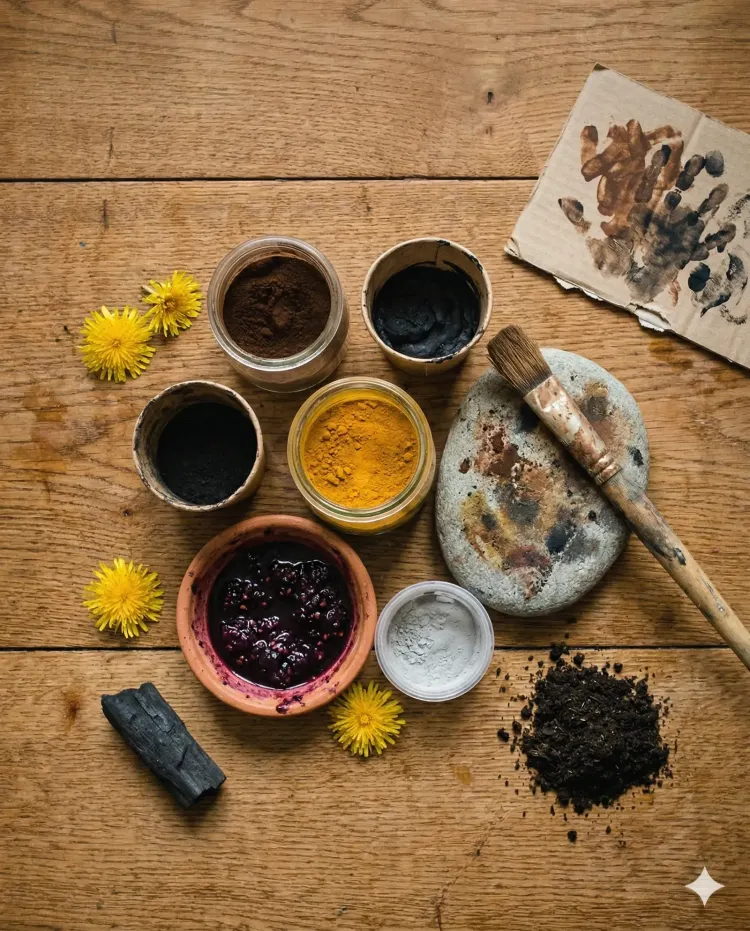 Echte Matschfinger — Malen mit Farben aus der Natur