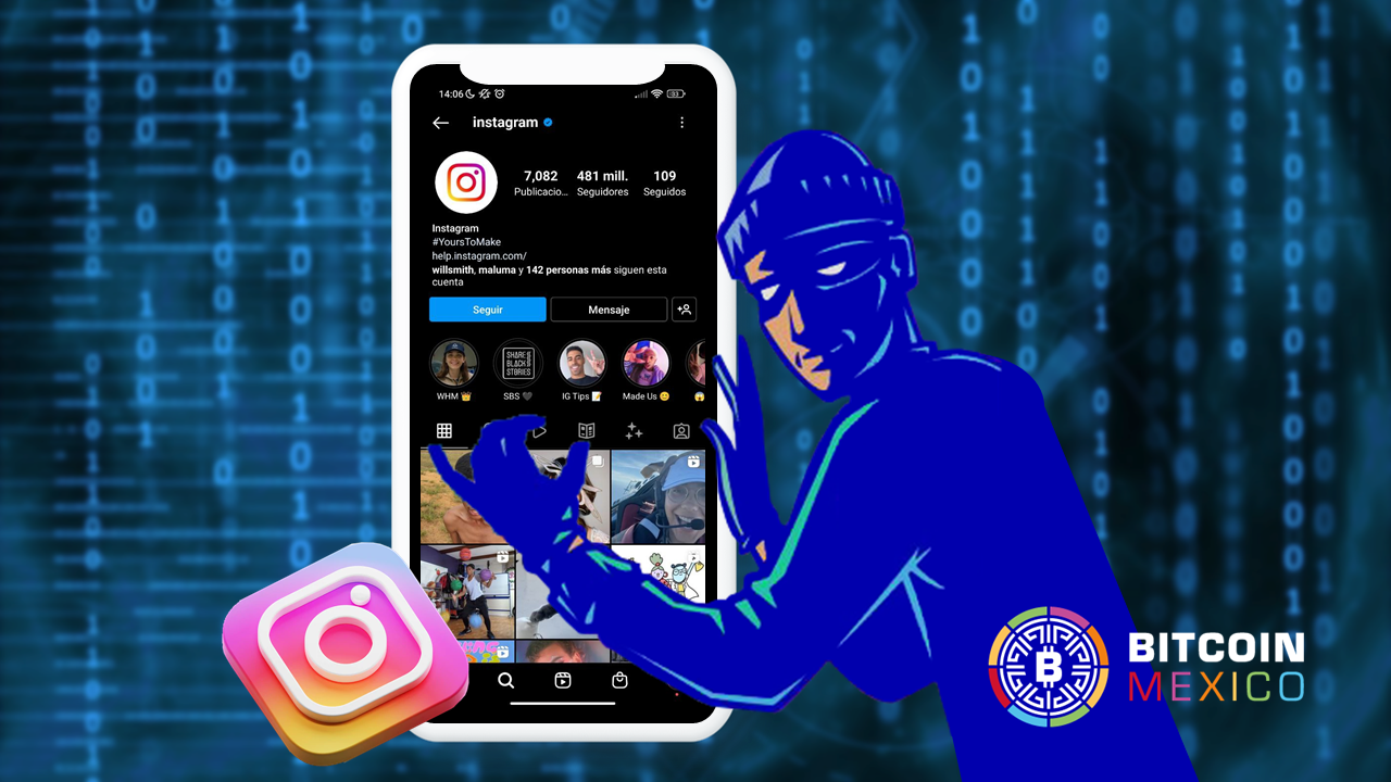 Estafadores usan falsos posteos cripto para robar datos en Instagram