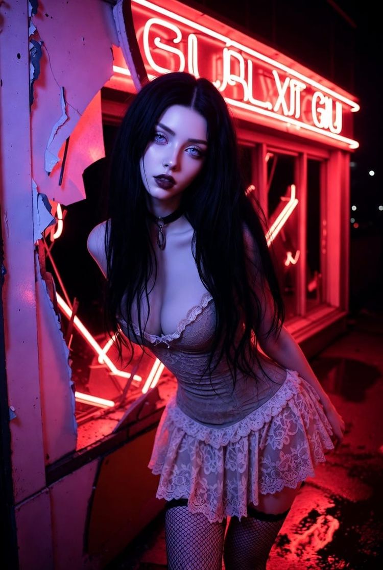 Seraphine in the Neon Abyss