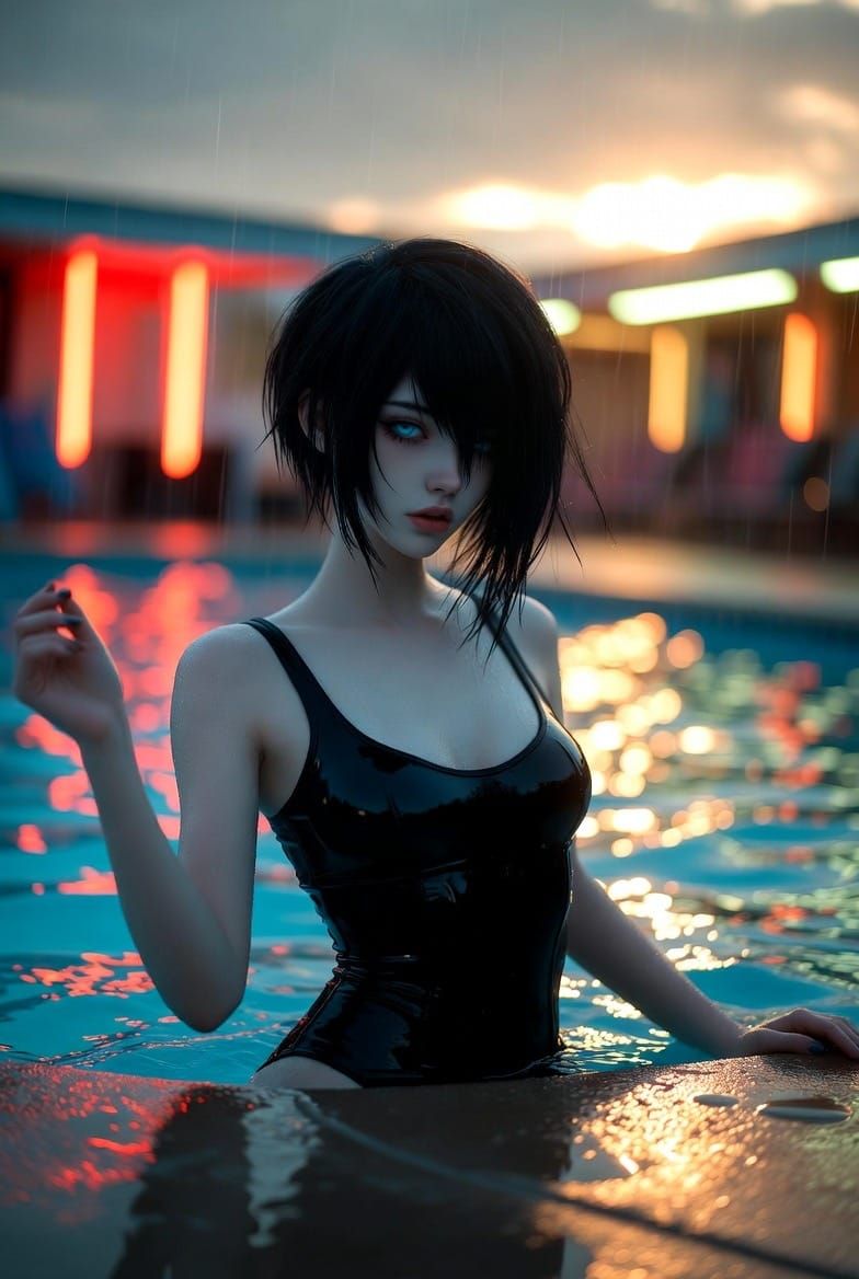 Ilyssia in the Neon Rain