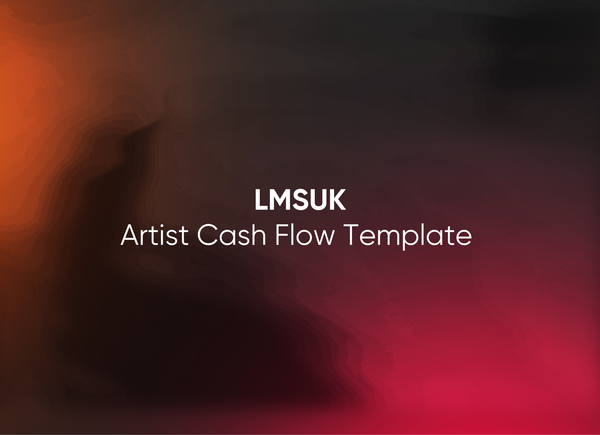 Artist Cash Flow Template