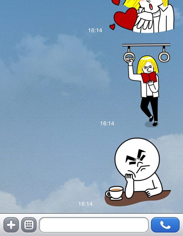 Übergrosse Emoji als Markenzeichen: Die Smartphone-App Line.