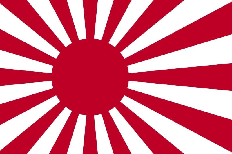 Japans kontroverse Militärflagge.