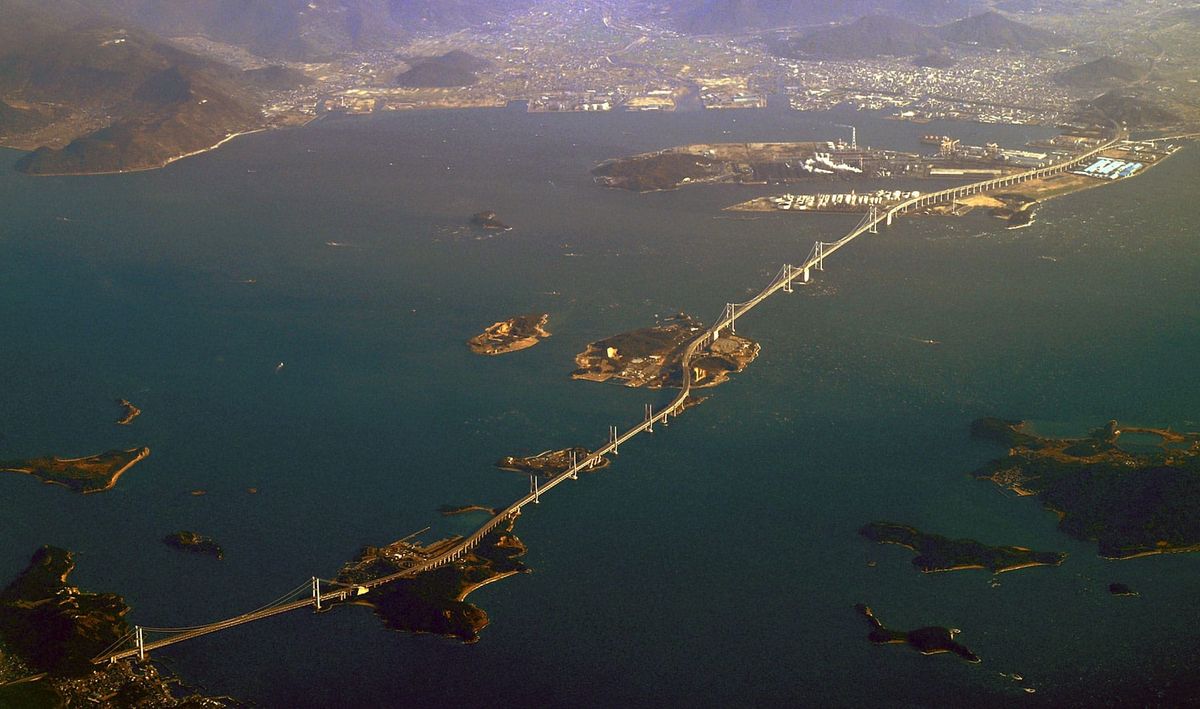 Die Seto-Ōhashi-Brücke.