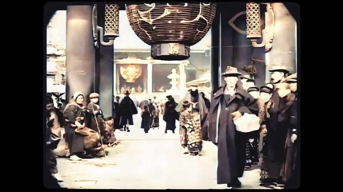 Eine Szene aus dem bearbeiteten Film "Views of Tokyo, 1913 - 1915".