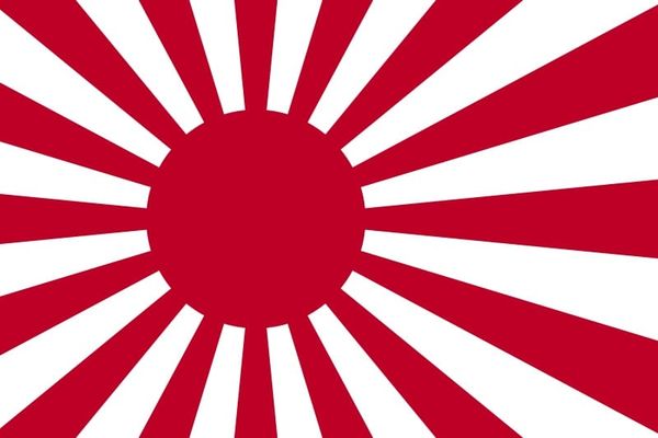 Japans kontroverse Militärflagge.