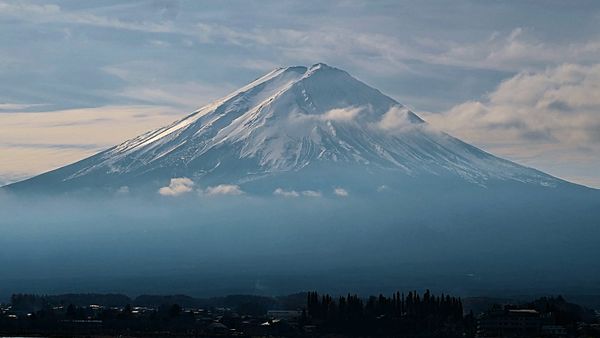 Ein Wahrzeichen von Japan: Der Fuji.