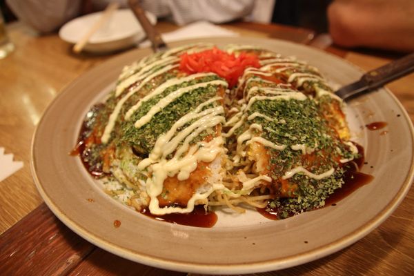 Okomiyaki in Japan.