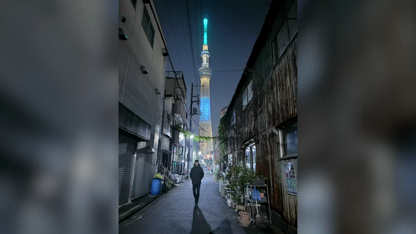 Der Tokyo Skytree in der Nacht