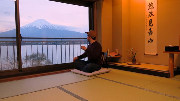 Zimmer mit Sicht auf den Fuji