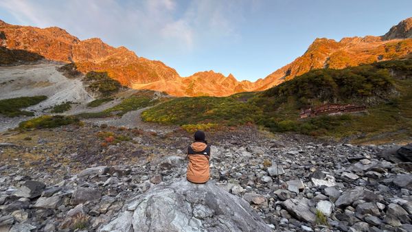Morgenrot in Japans Alpen