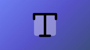 The letter "T" representing text.