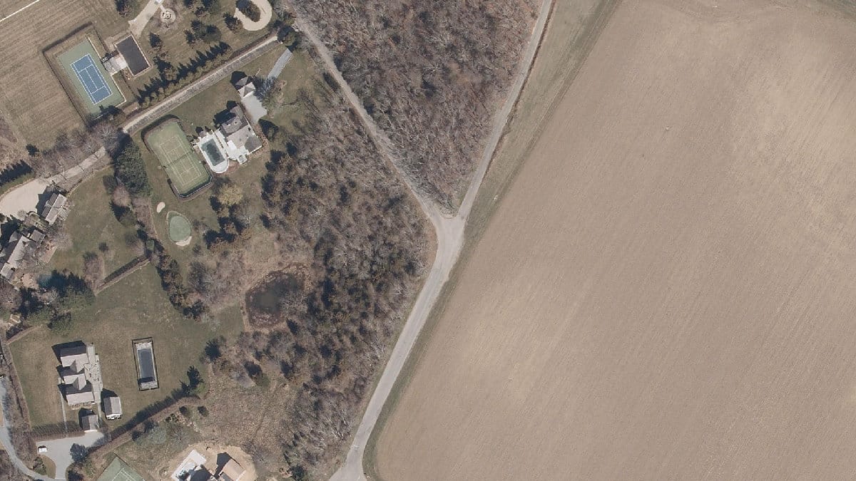 Aerial view of the property