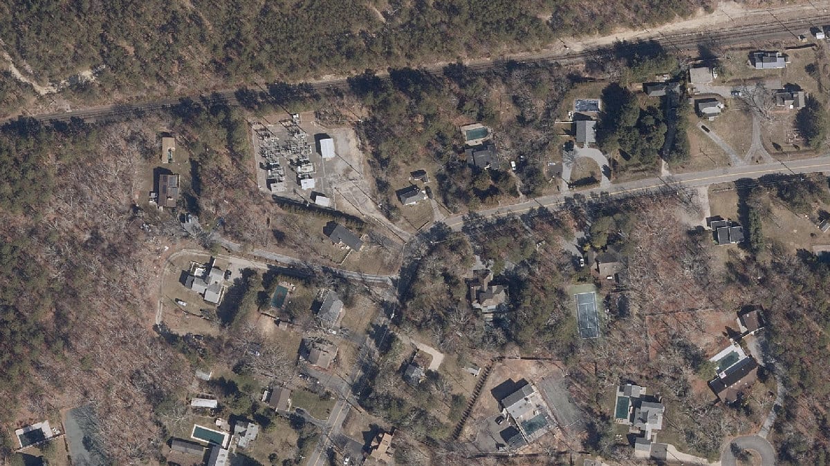 Aerial view of the property