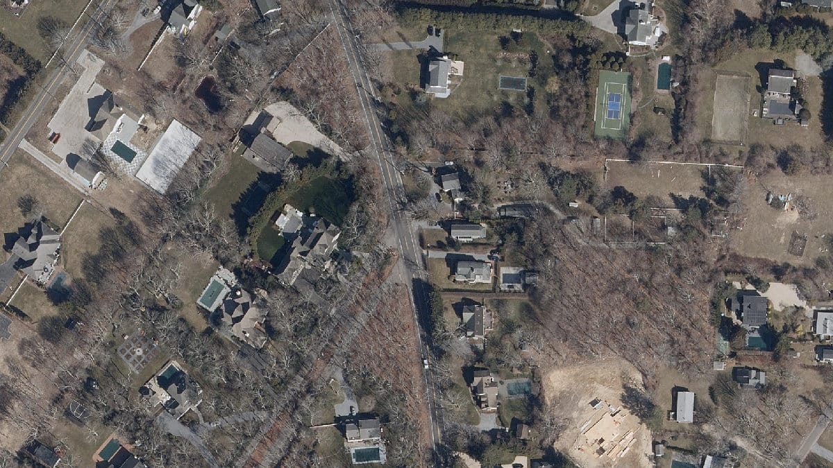 Aerial view of the property