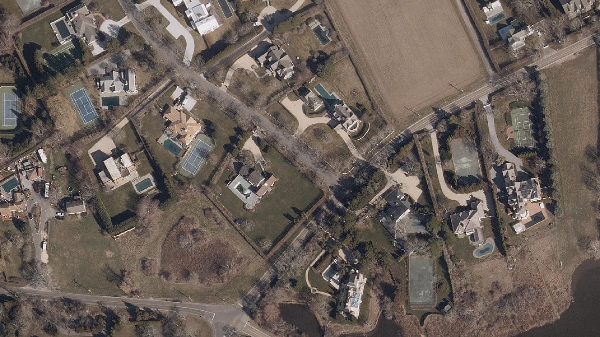 Aerial view of the property
