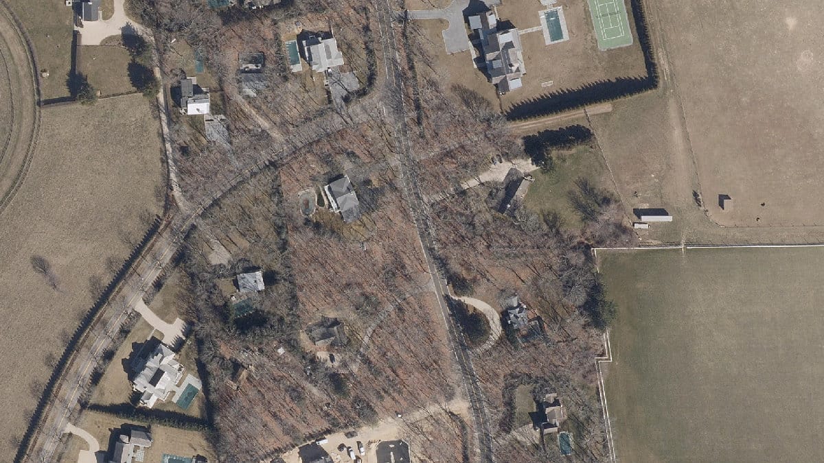 Aerial view of the property