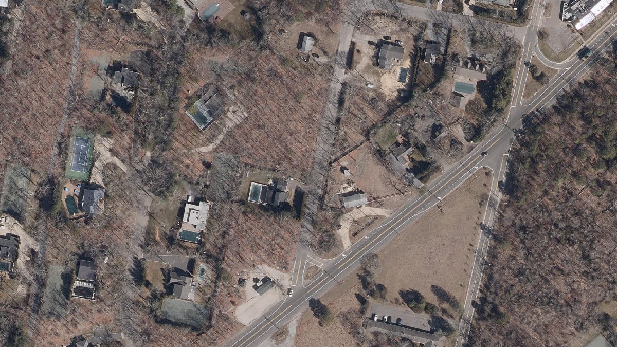 Aerial view of the property