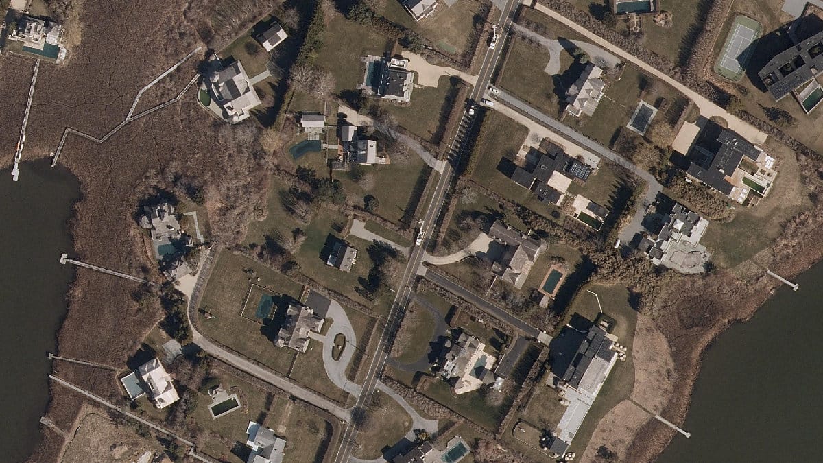 Aerial view of the property