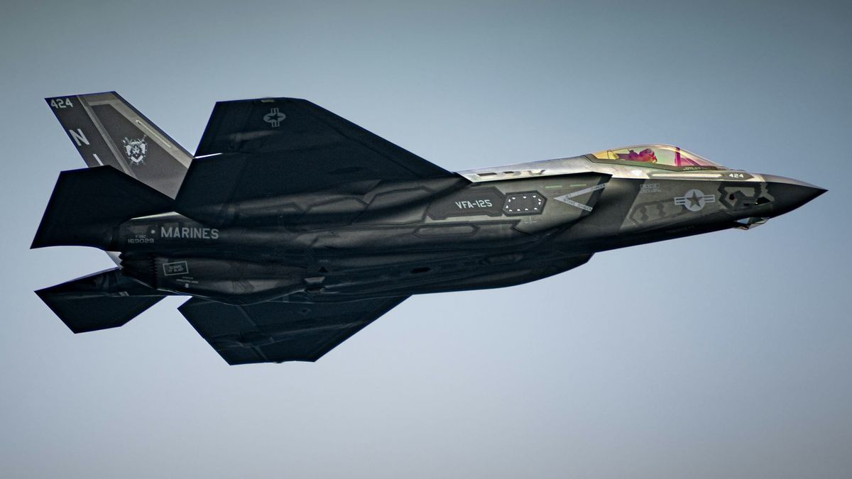 Lockheed Martin F-35 fighter jet representing expanding defense production and military contracts