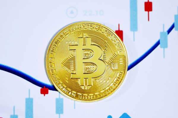 Bitcoin price chart rising toward $76,000 alongside crypto-related stocks reflecting broader market momentum