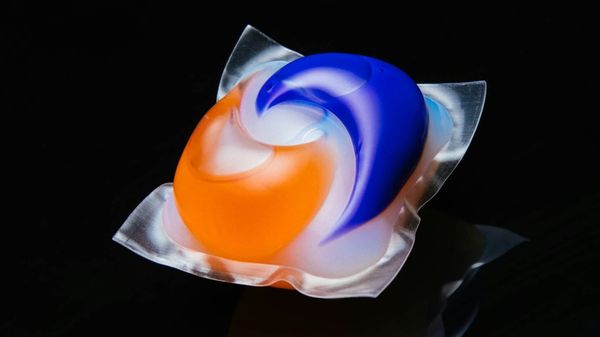 Procter & Gamble household products including Tide detergent on supermarket shelves