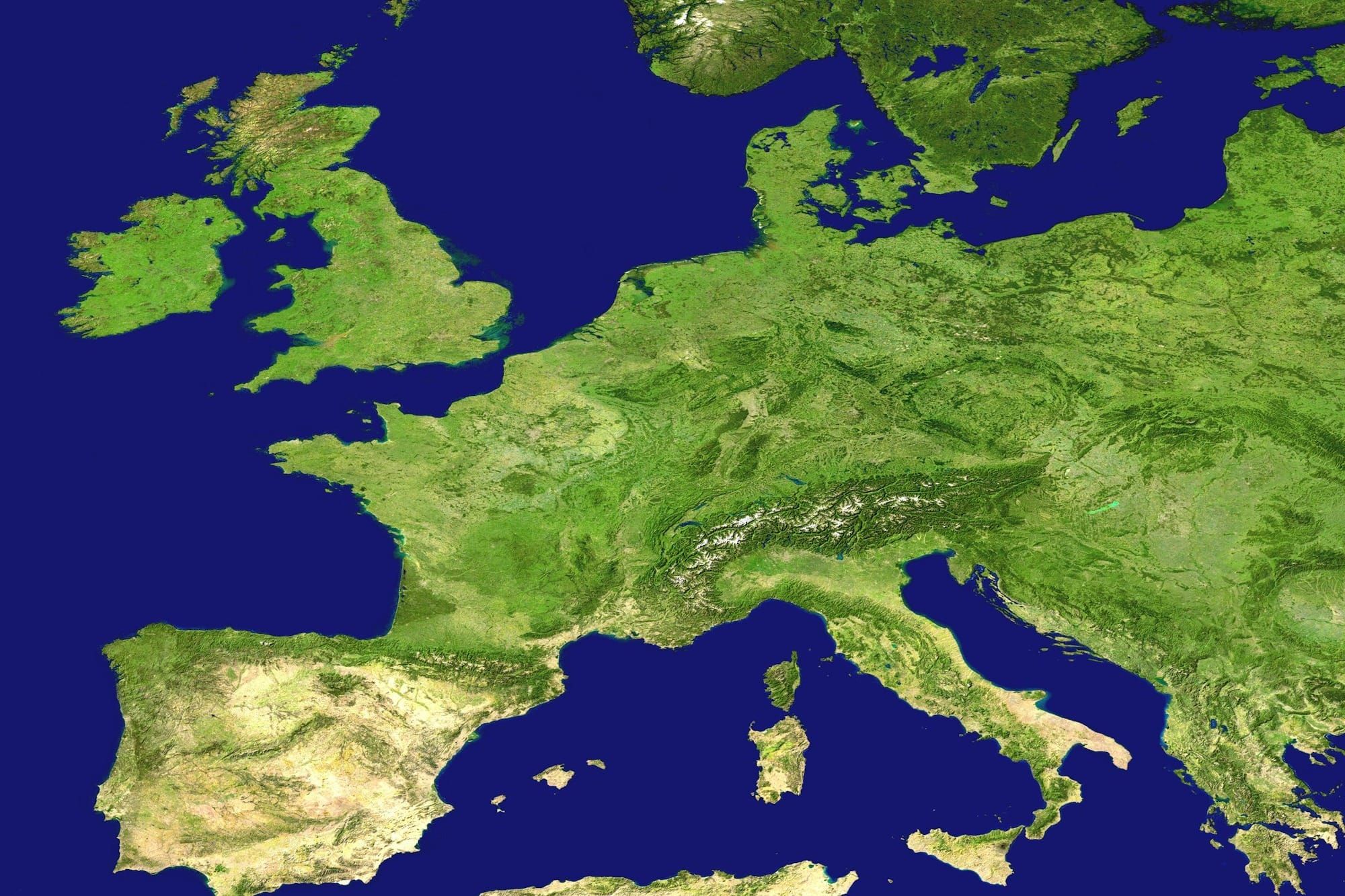 photo carte de l'europe