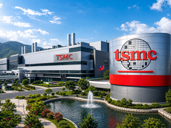 Complexe industriel moderne sous ciel bleu