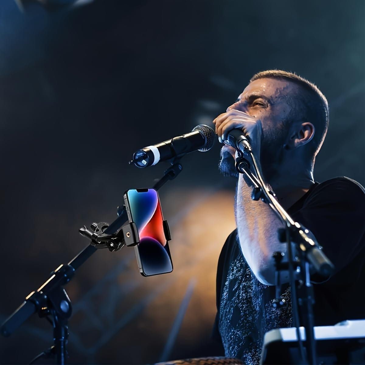 Secure Hands-Free Phone Mount for Mic Stands – Ultimate Convenience