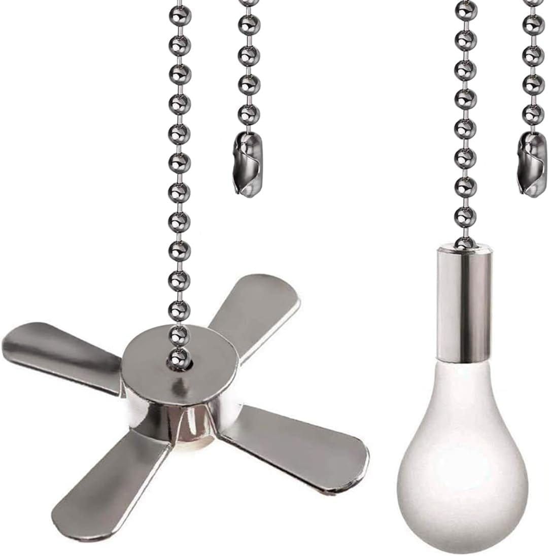 Unique Pull Charms to Separate Fan and Light Controls