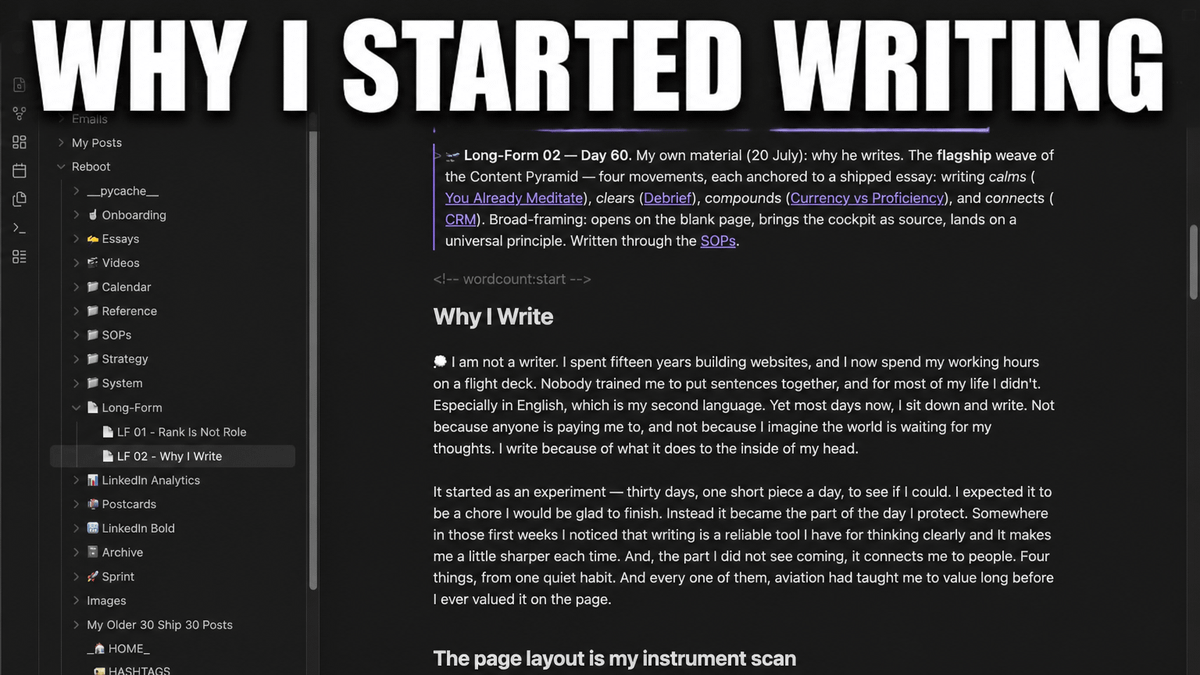 Why I Started Writing