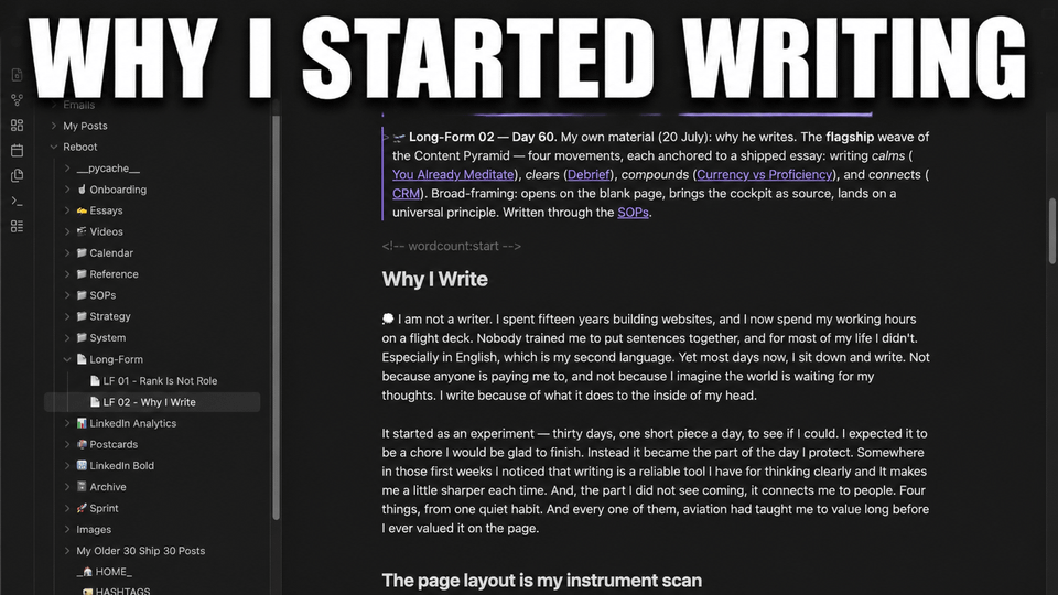 Why I Started Writing