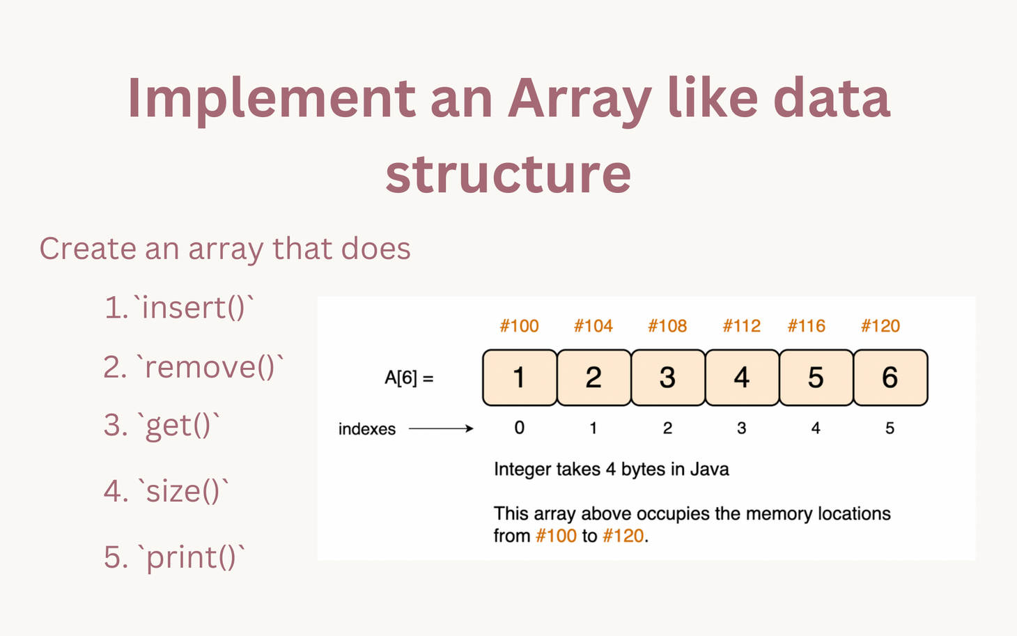 Implement An Array-Like Data Structure
