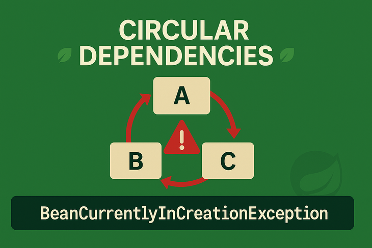Circular dependencies in Spring causing a BeanCurrentlyInCreationException